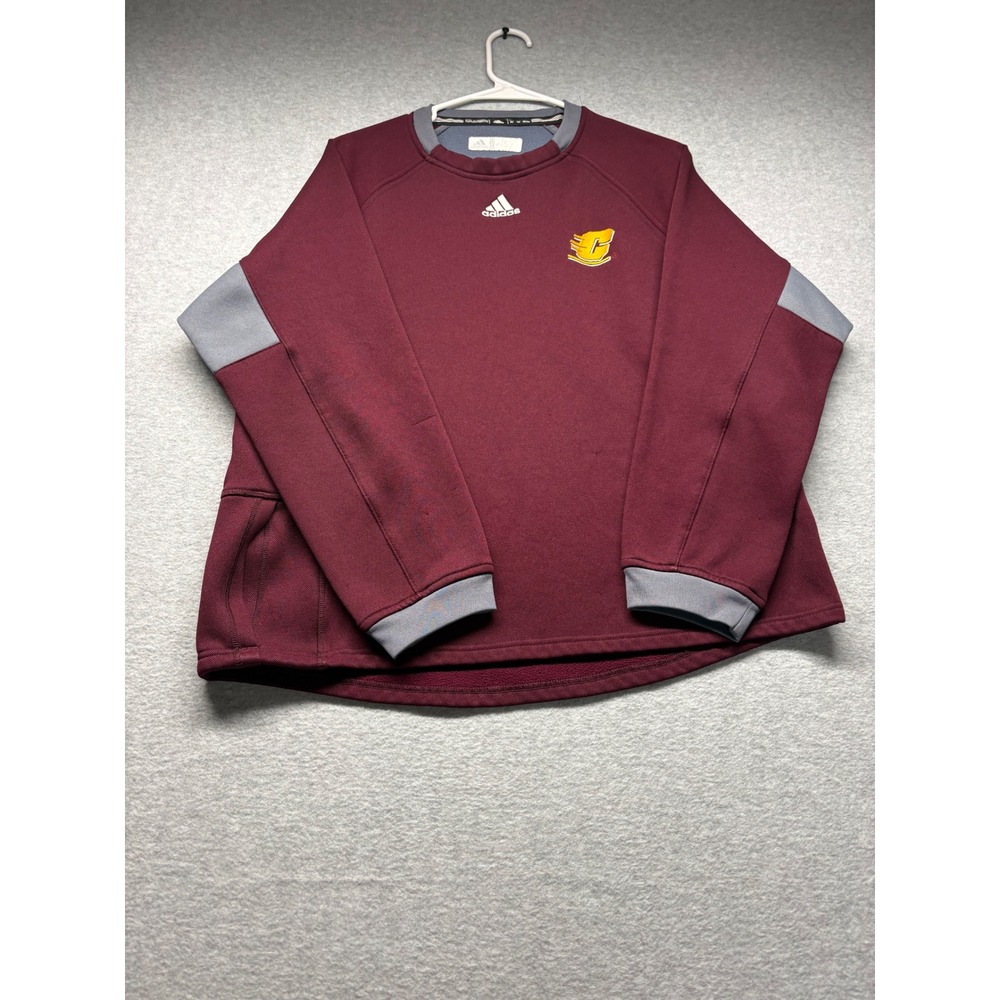 Adidas Central Michigan Chippewas Climalite Sweatshirt‎ Maroon Mens Medium CMU